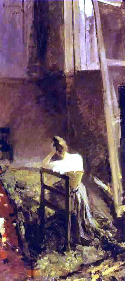 Constantin Alexeevich Korovin An Artist's Studio - Canvas Print