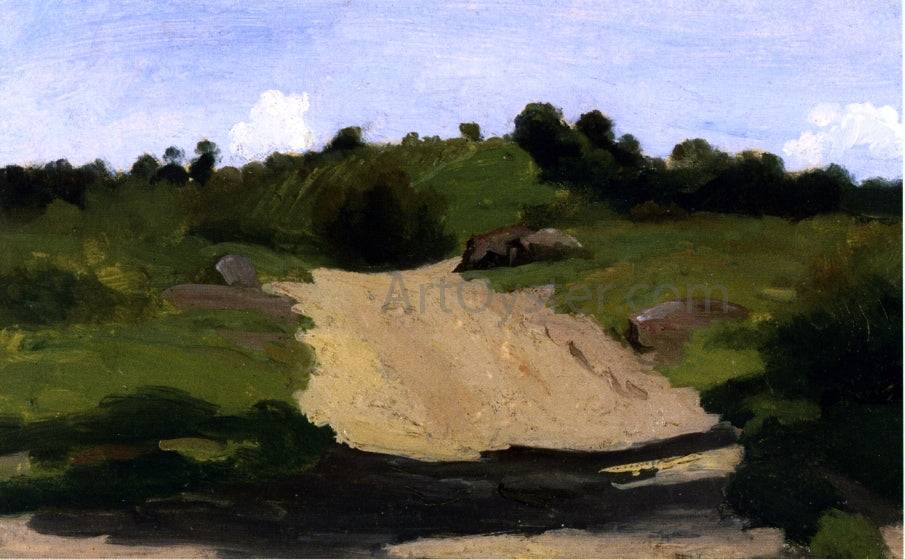 Jean-Baptiste-Camille Corot An Ascending Path - Canvas Print