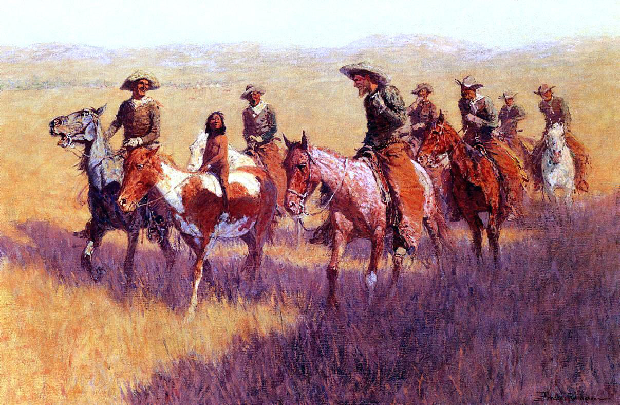Frederic Remington An Assault on His Dignity - Canvas Print