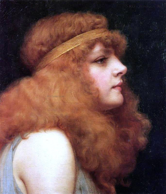 John William Godward An Auburn Beauty - Canvas Print