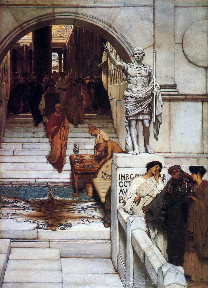 Sir Lawrence Alma-Tadema An Audience at Agrippa's - Canvas Print