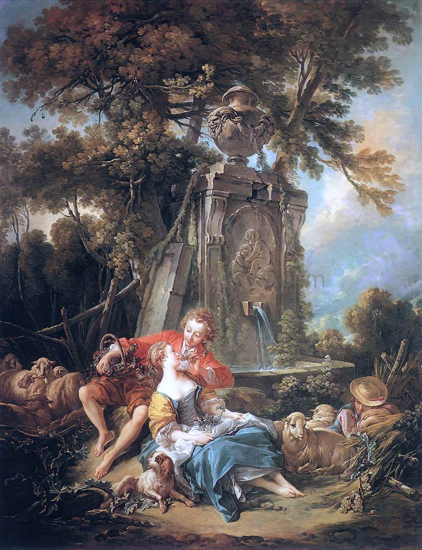 Francois Boucher An Autumn Pastoral - Canvas Print
