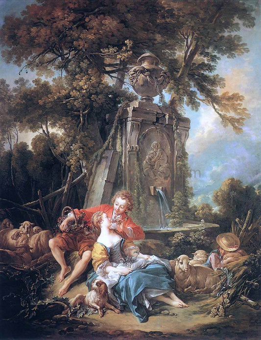 Francois Boucher An Autumn Pastoral - Canvas Print
