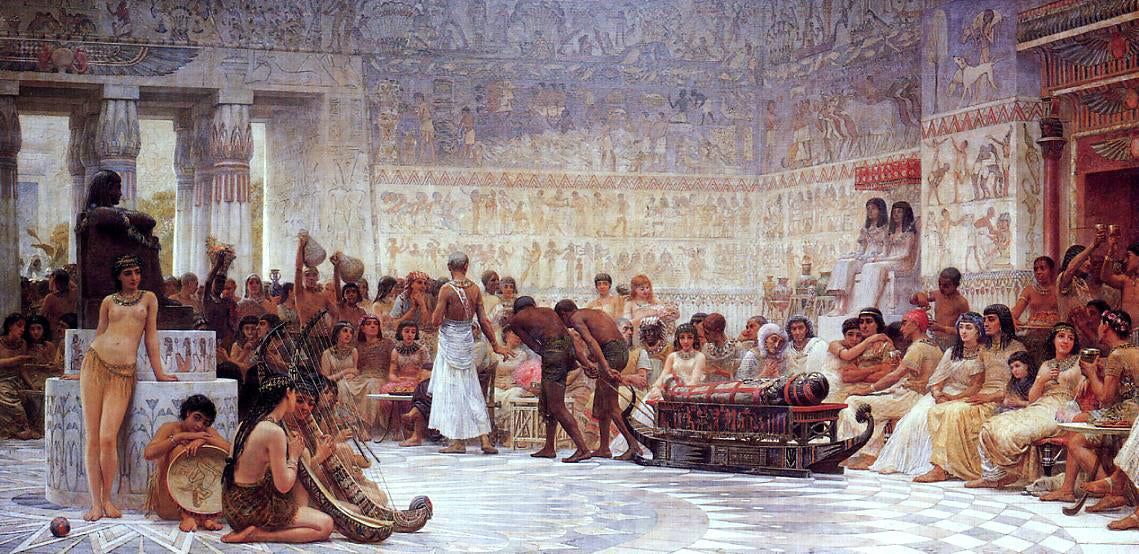 Edwin Longsden Long An Egyptian Feast - Canvas Print