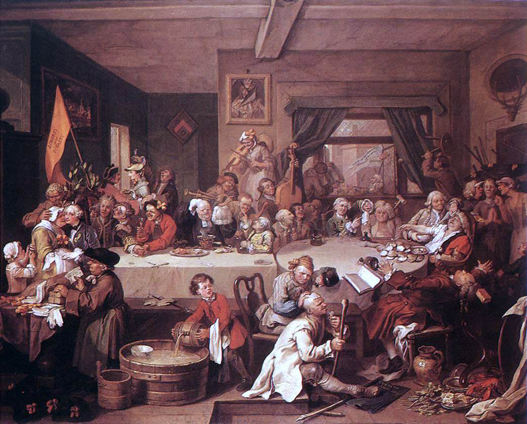 William Hogarth An Election Entertainment - Canvas Print