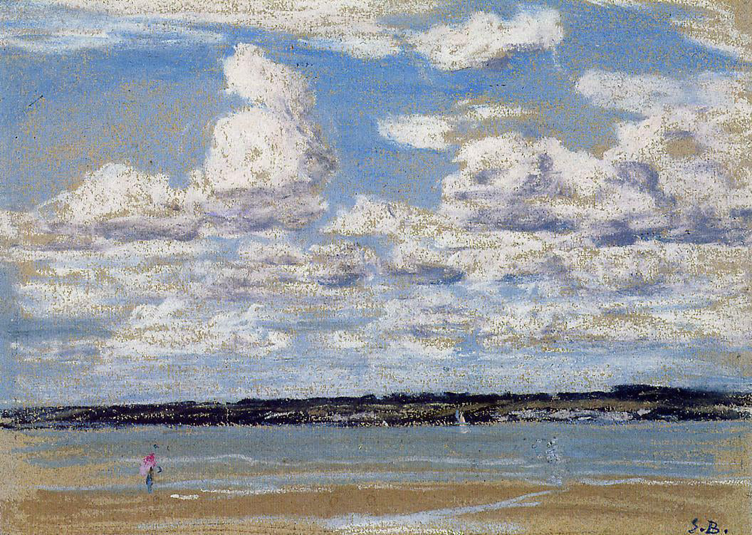 Eugene-Louis Boudin An Estuary in Brittany - Canvas Print