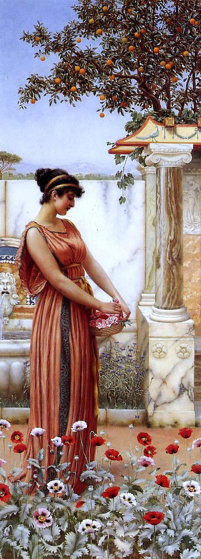 John William Godward An Idle Hour - Canvas Print