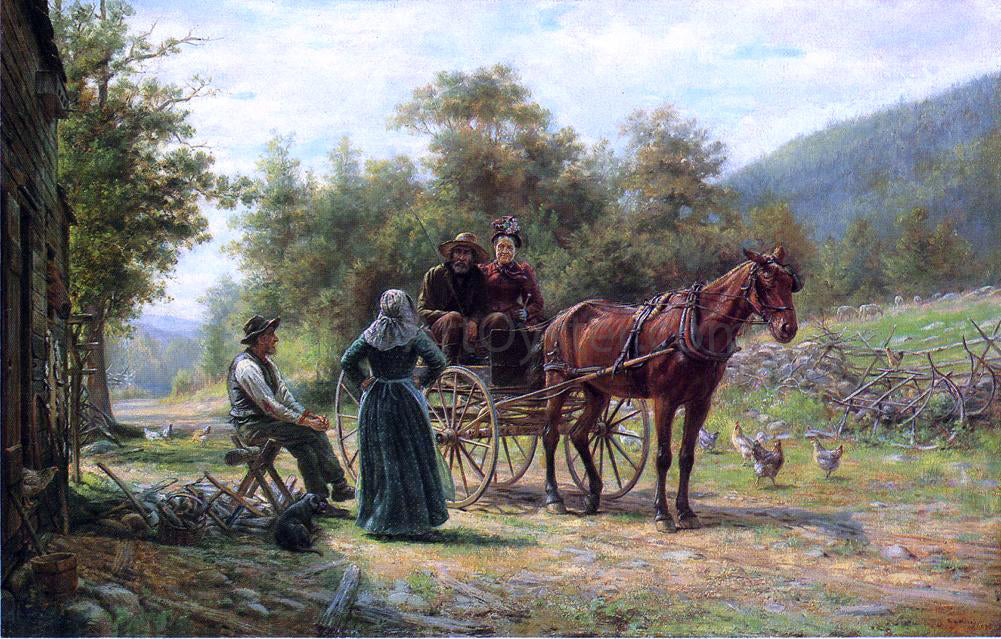 Edward Lamson Henry An Informal Call - Canvas Print