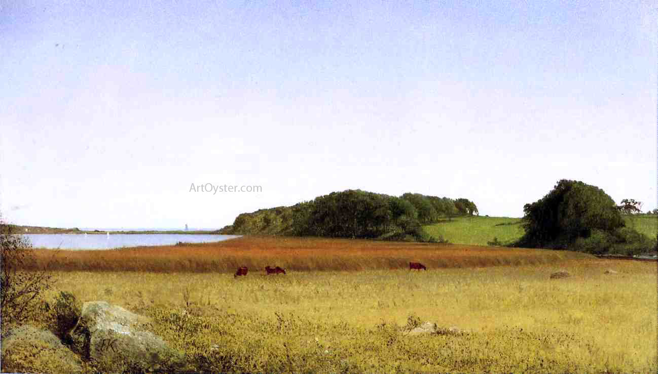 John Frederick Kensett An Inlet of Long Island Sound - Canvas Print