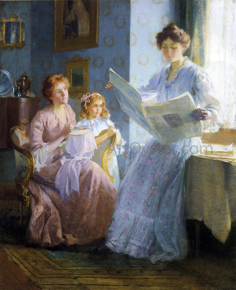 Francis Coates Jones An Interesting Story - Canvas Print