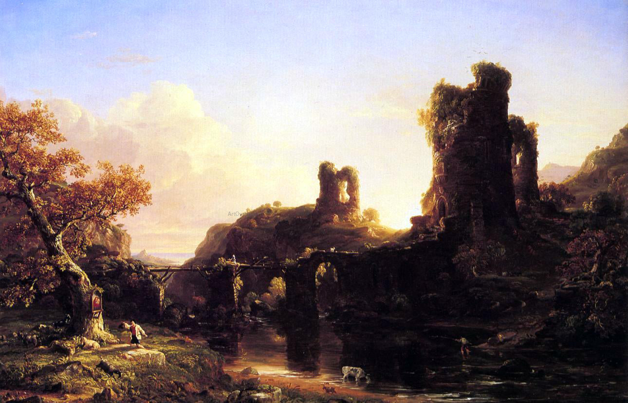 Thomas Cole An Italian Autumn - Canvas Print