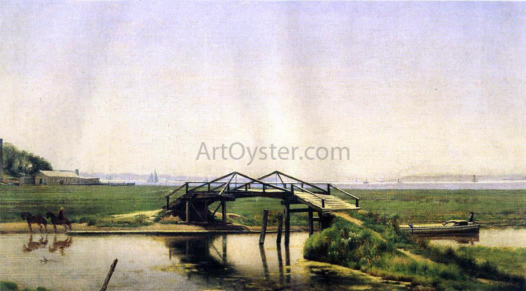 Robert J Pattison An Old Bridge on the Morris Canal Near Greenville, N. J. - Canvas Print