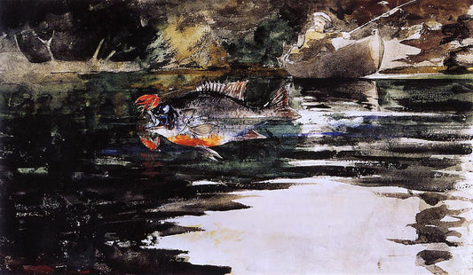 Winslow Homer An Unexpected Catch - Canvas Print
