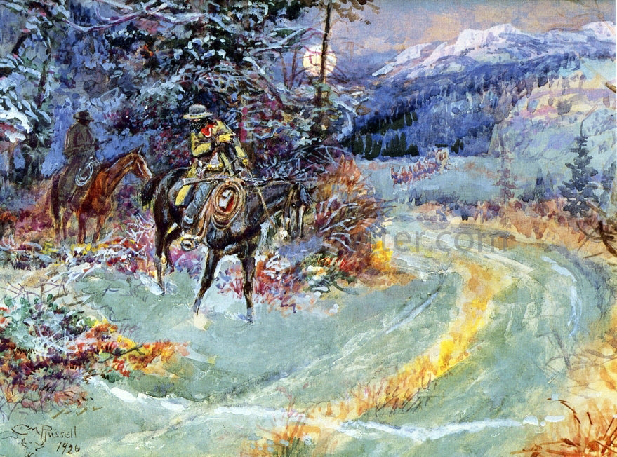 Charles Marion Russell Unscheduled Stop - Canvas Print