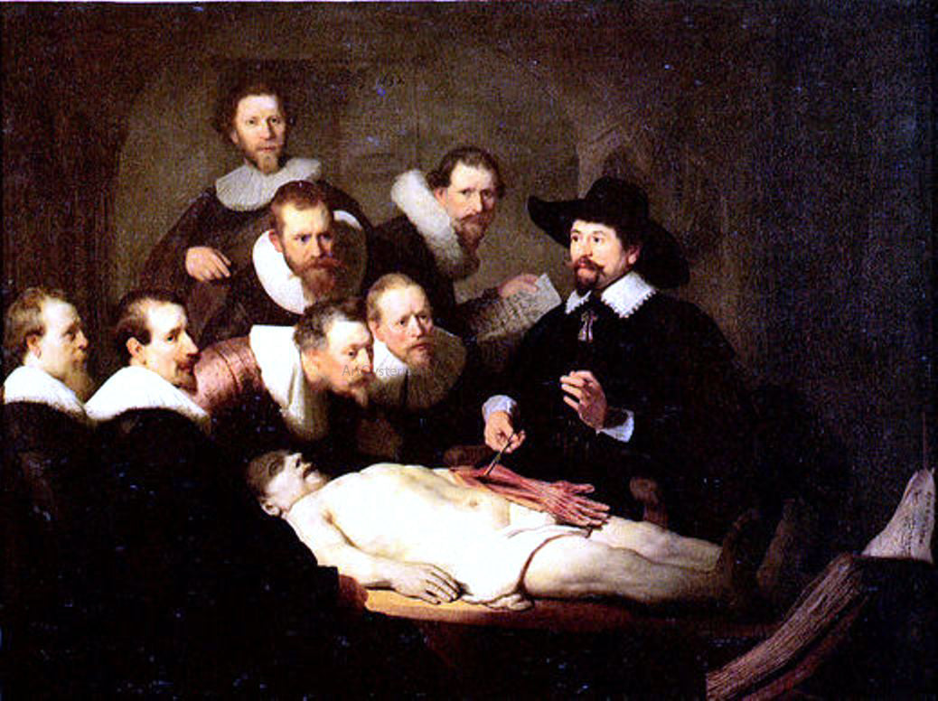 Rembrandt Van Rijn Anatomy of Doctor Nicolaes Tulp - Canvas Print