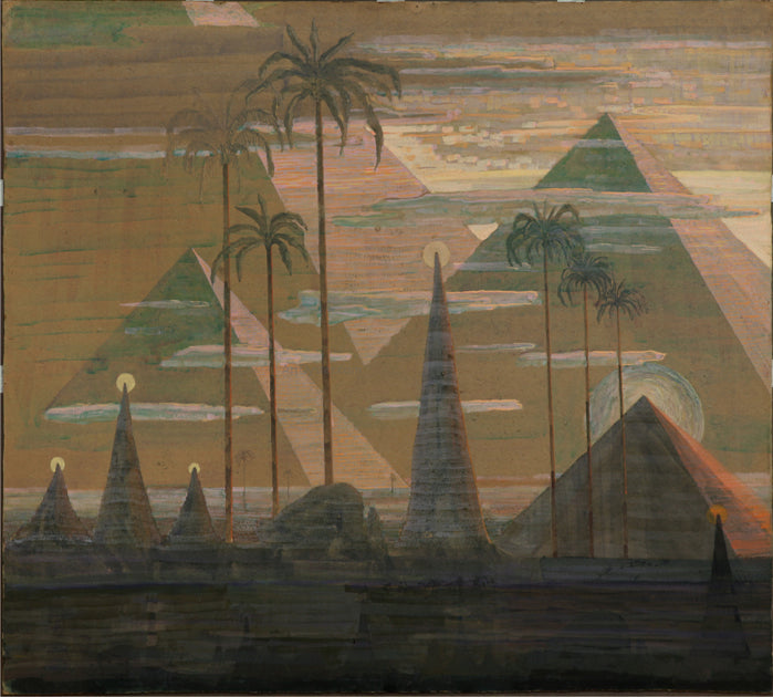 Mikalojus Ciurlionis Andante Sonata of the Pyramids - Canvas Print