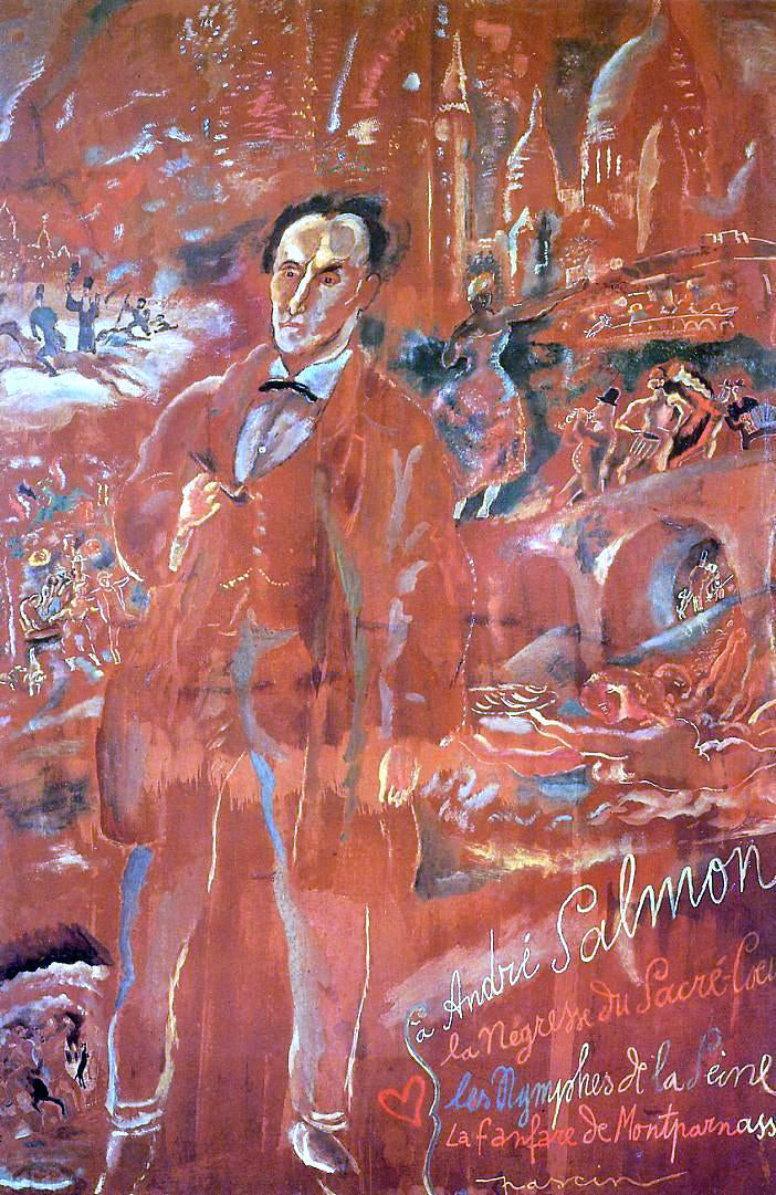 Jules Pascin Andre Salmon and Montmartre - Canvas Print