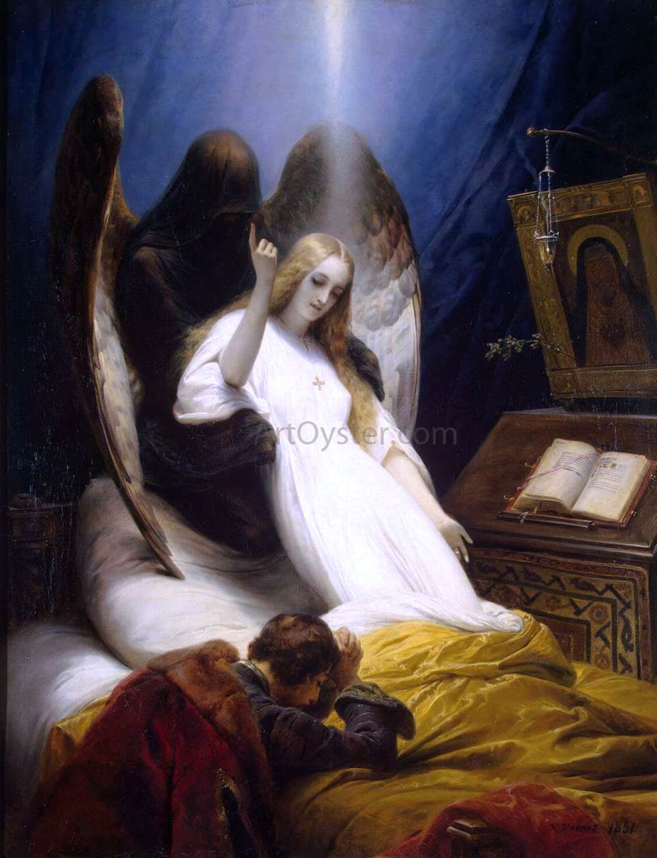Horace Vernet Angel of Death - Canvas Print