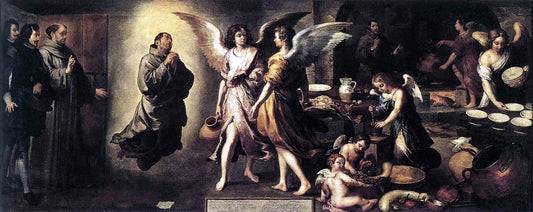 Bartolome Esteban Murillo Angels' Kitchen - Canvas Print
