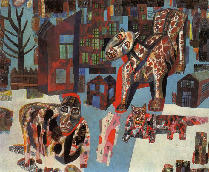 Pavel Filonov Animals - Canvas Print