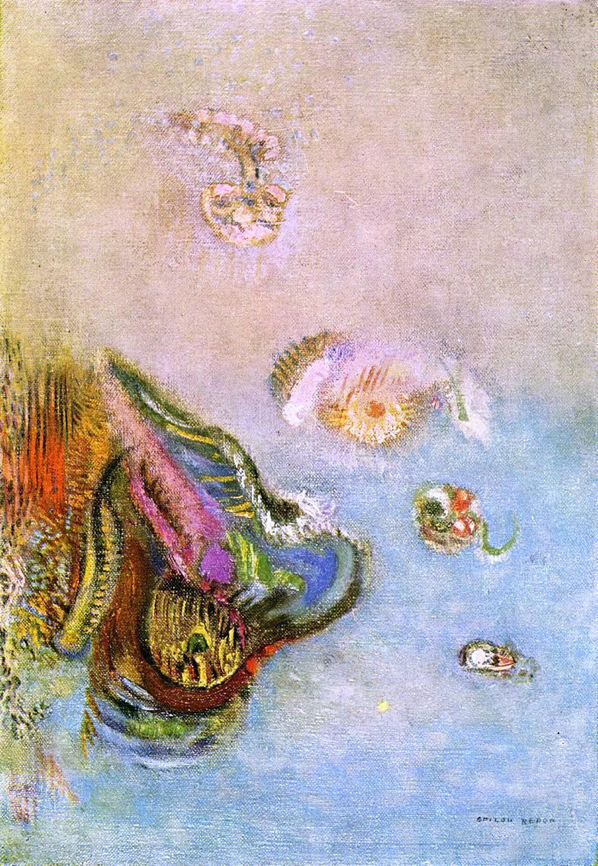 Odilon Redon Animals of the Sea - Canvas Print