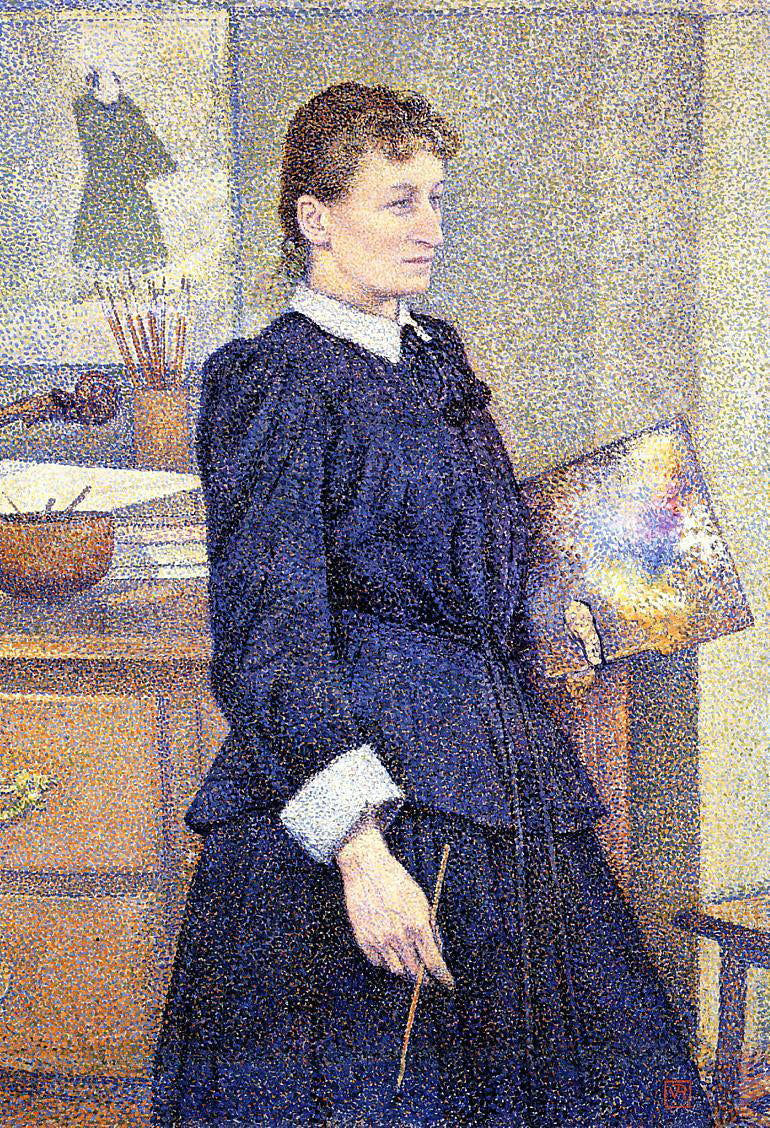 Theo Van Rysselberghe Anna Boch in Her Studio - Canvas Print