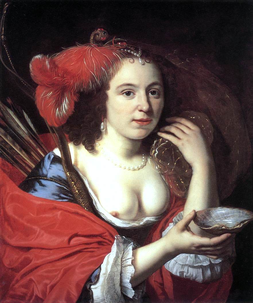 Bartholomeus Van der Helst Anna du Pire as Granida - Canvas Print