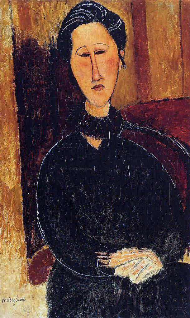 Amedeo Modigliani Anna (Hanka) Zabrowska - Canvas Print
