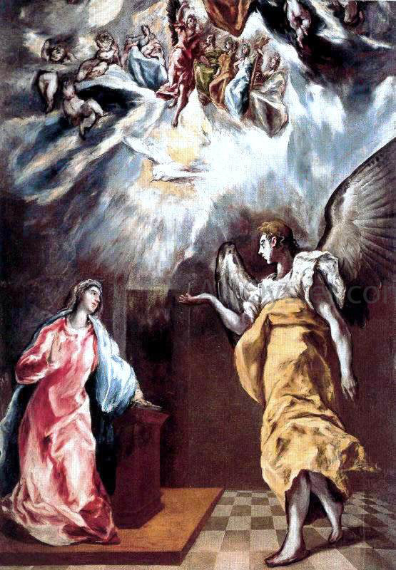 El Greco Annunciation - Canvas Print