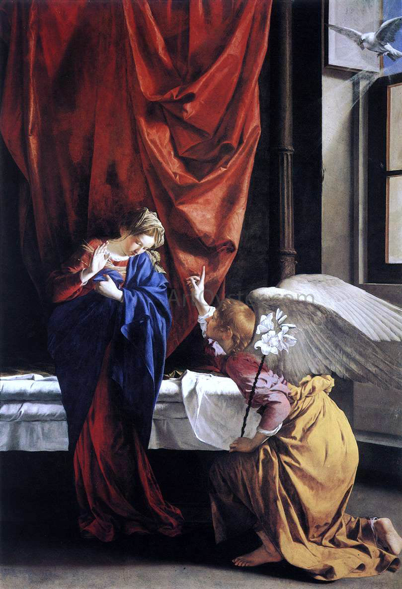 Orazio Gentileschi Annunciation - Canvas Print