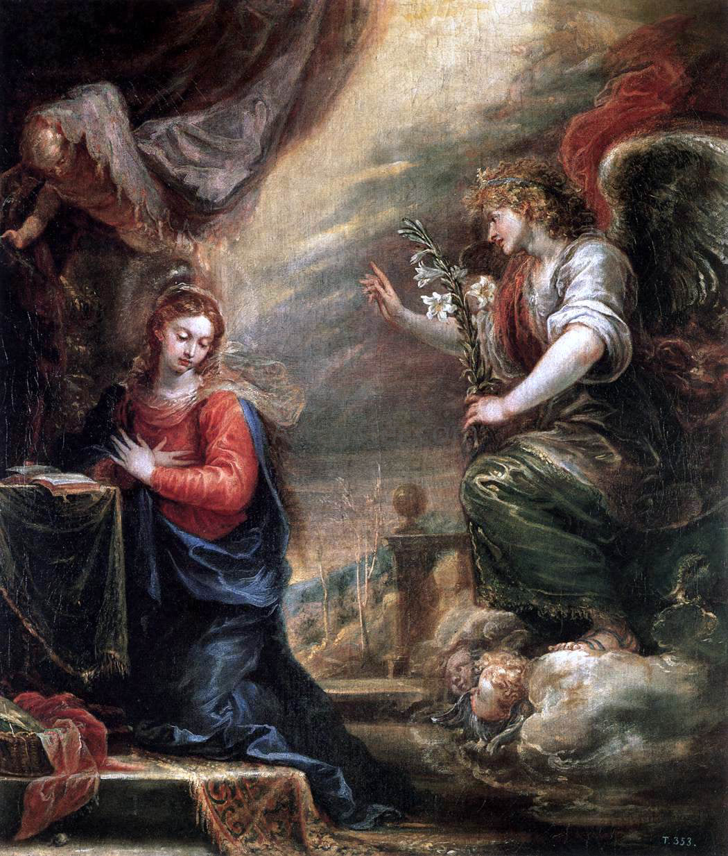 Francisco Rizi Annunciation - Canvas Print