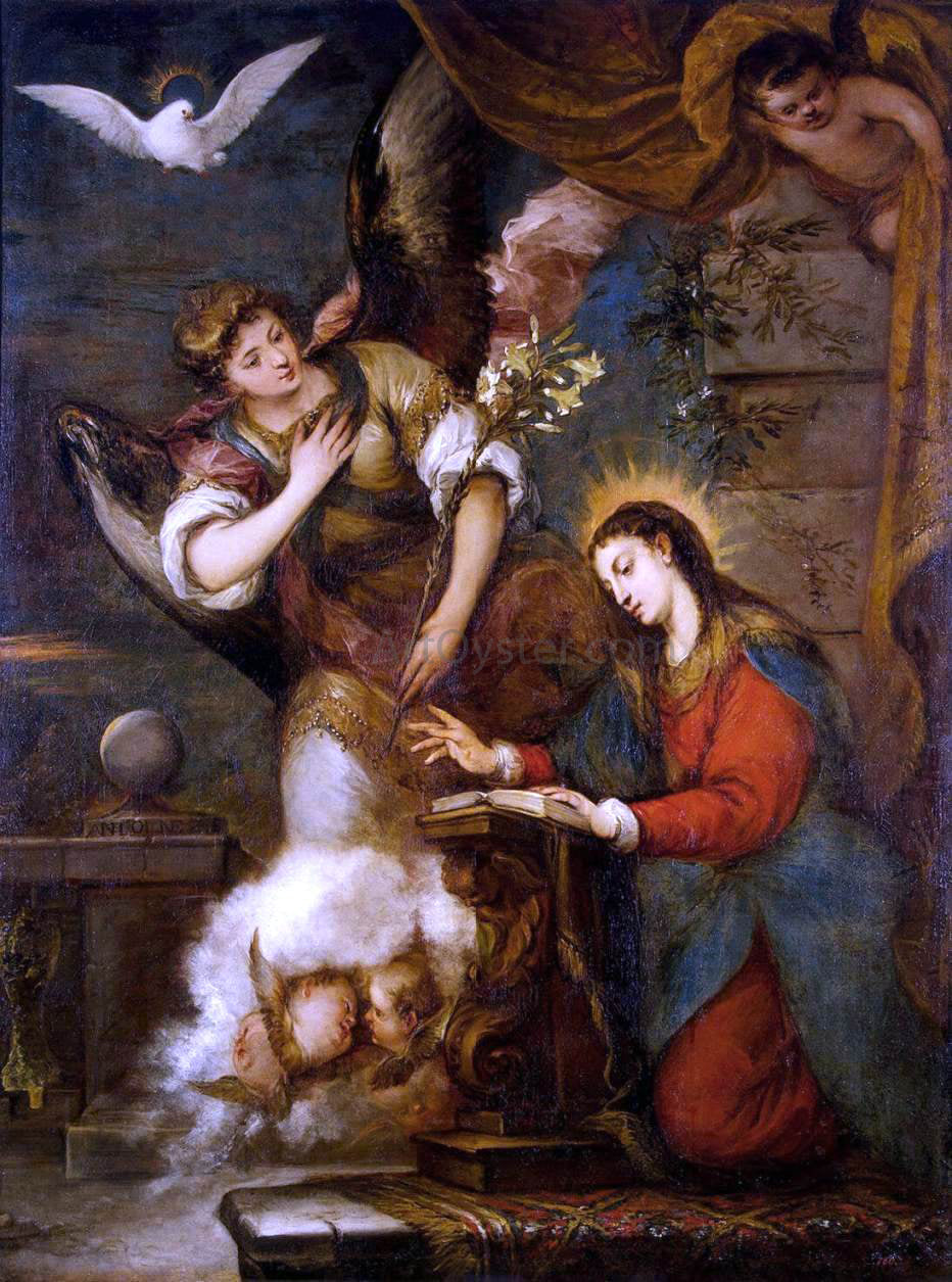 Jose Antolinez Annunciation - Canvas Print