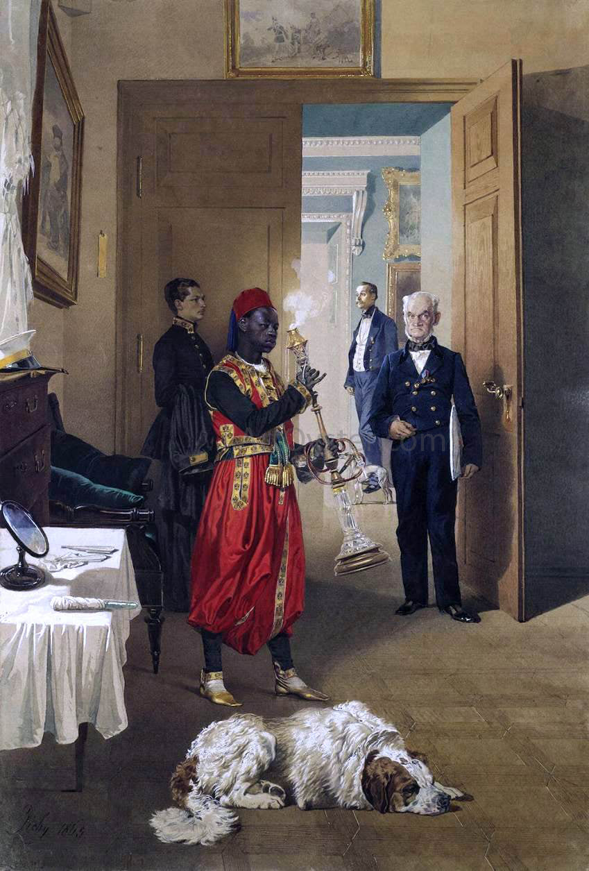 Mihaly Zichy Ante-Room in the Imperial Palace at Tsarskoye Selo - Canvas Print