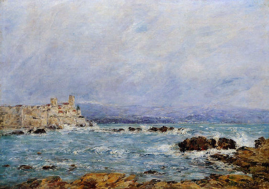 Eugene-Louis Boudin Antibes, the Rocks of the Islet - Canvas Print