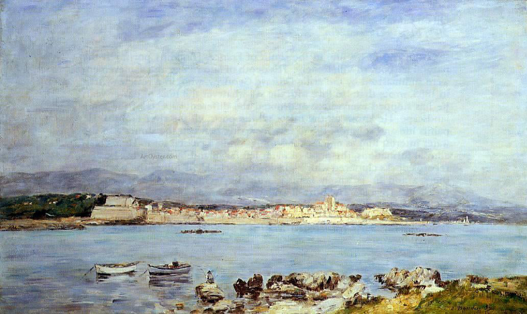 Eugene-Louis Boudin Antibes, Vue pris de la salis - Canvas Print