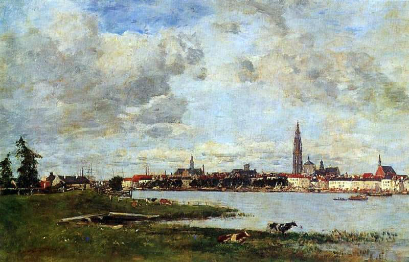 Eugene-Louis Boudin Anvers, la tete de Flanders - Canvas Print