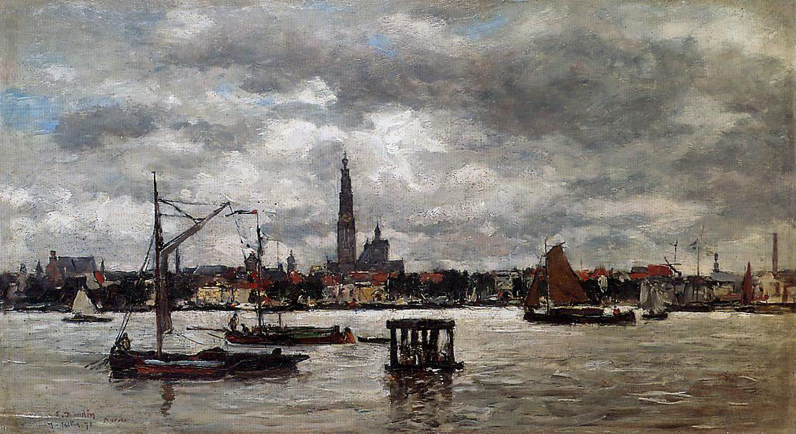 Eugene-Louis Boudin Anvers, the Scheldt - Canvas Print