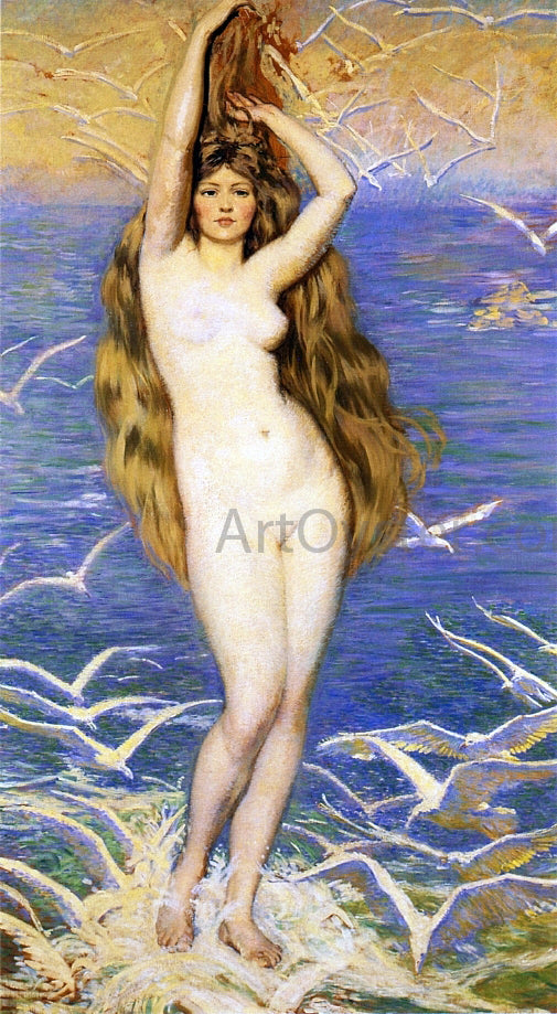 Phillip Leslie Hale Aphrodite of the Sea Gulls - Canvas Print