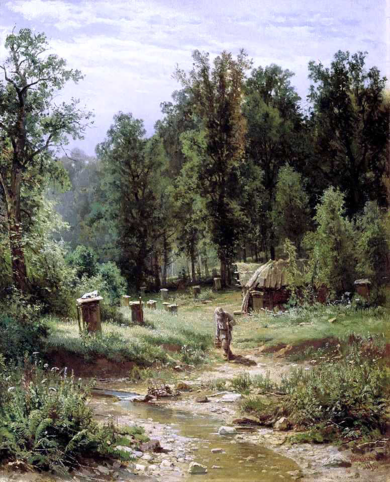 Ivan Ivanovich Shishkin Apiary in a Forest - Canvas Print