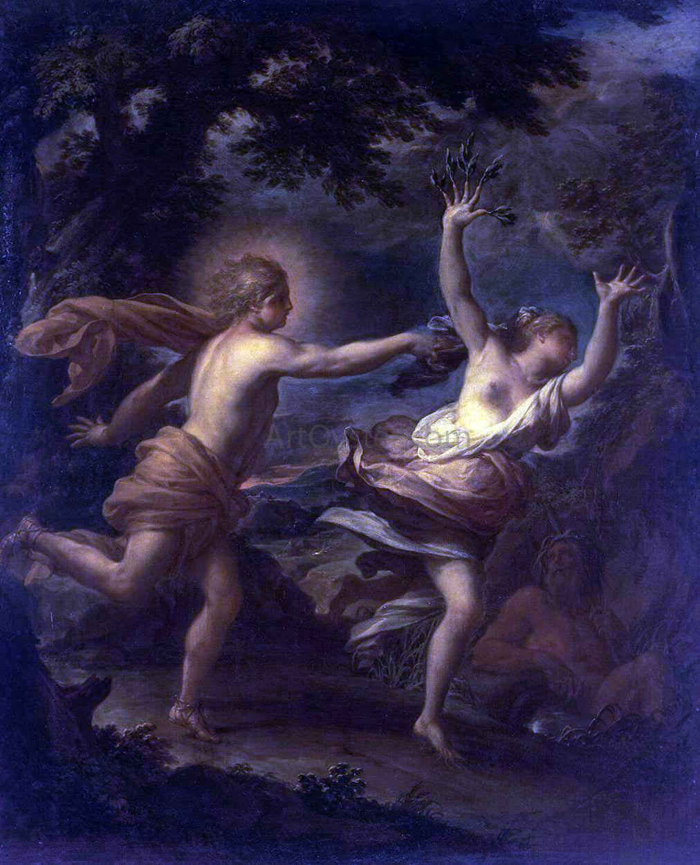 Francesco Trevisani Apollo and Daphne - Canvas Print