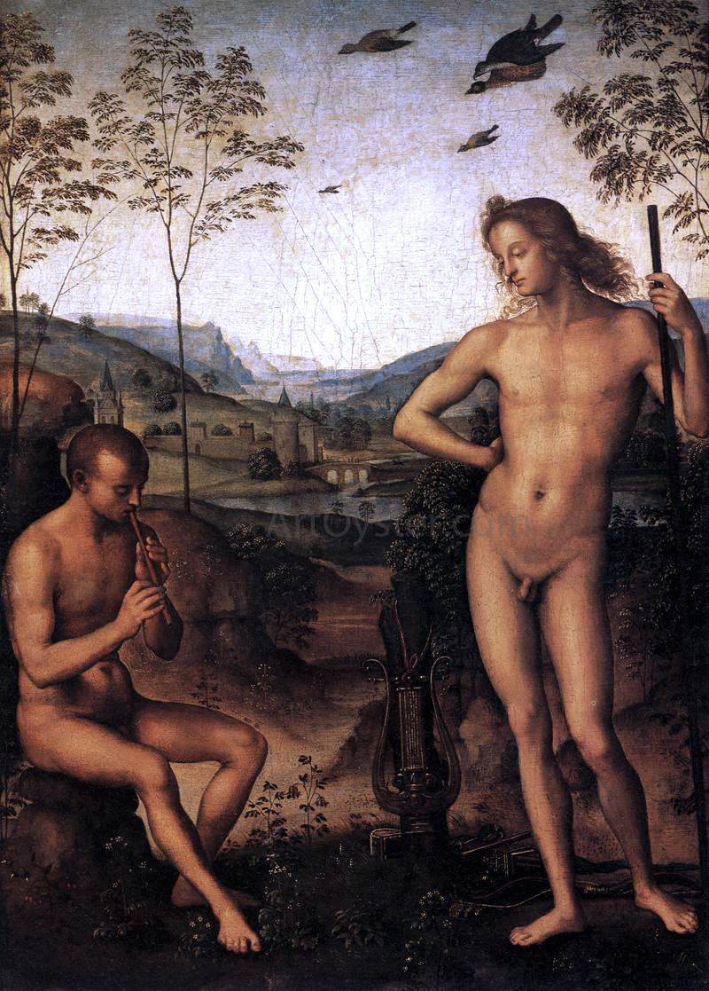Pietro Perugino Apollo and Marsyas - Canvas Print
