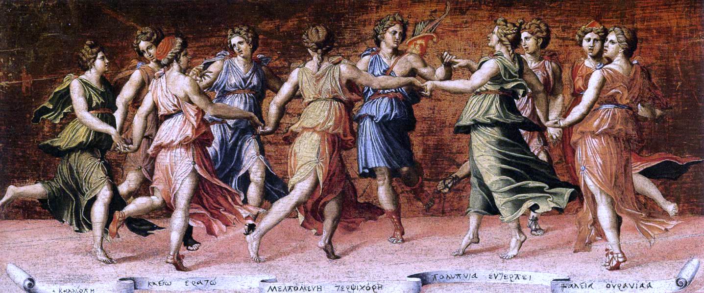 Baldassare Peruzzi Apollo and the Muses - Canvas Print