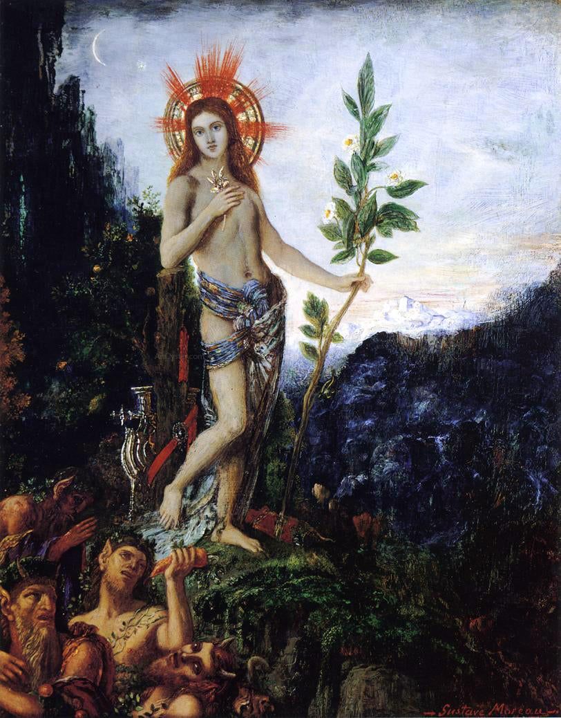 Gustave Moreau Apollo and the Satyrs - Canvas Print