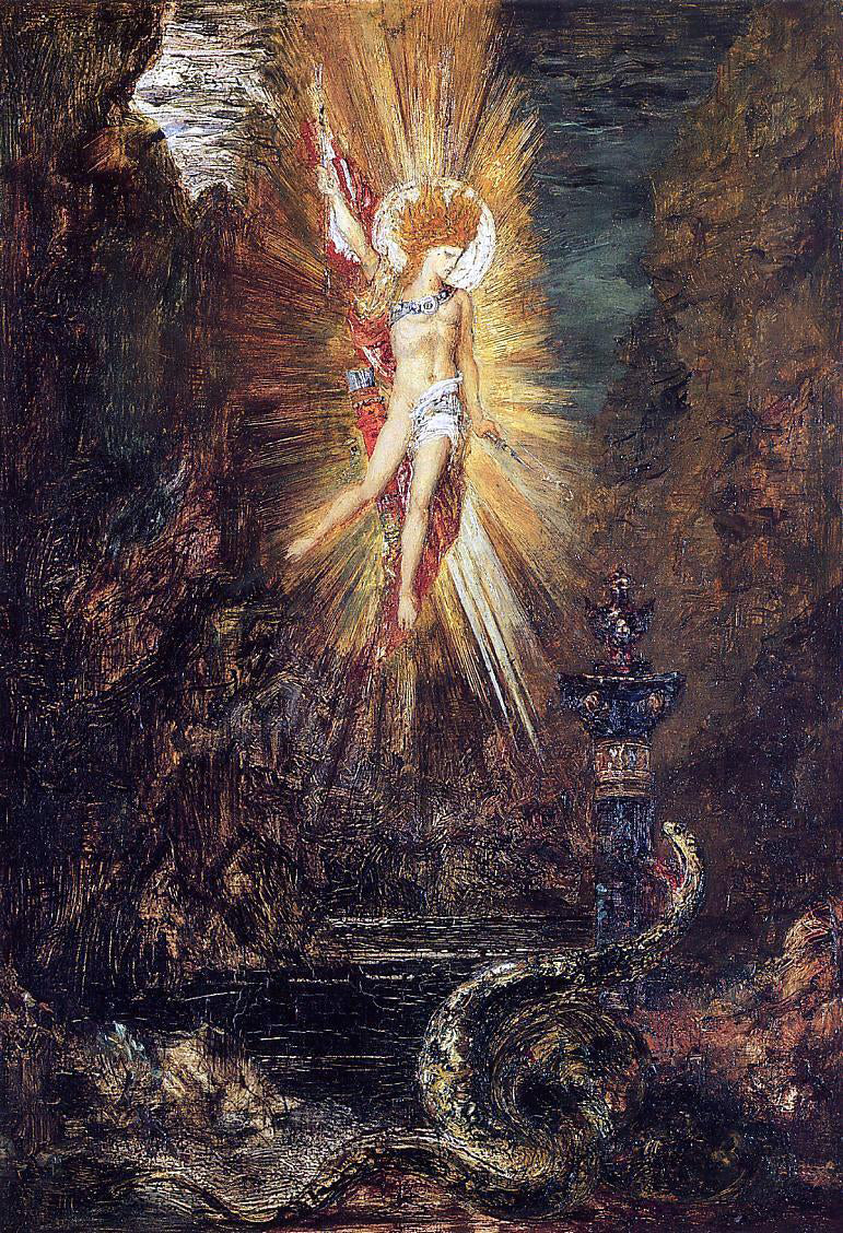 Gustave Moreau Apollo Vanquishing the Serpent Python - Canvas Print