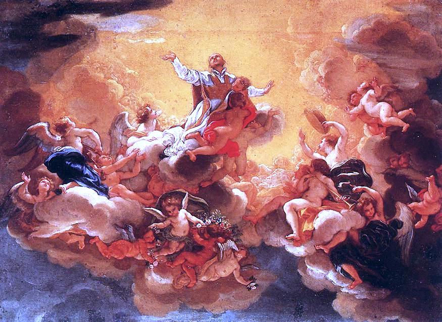 Baciccio Apotheosis of St Ignatius - Canvas Print