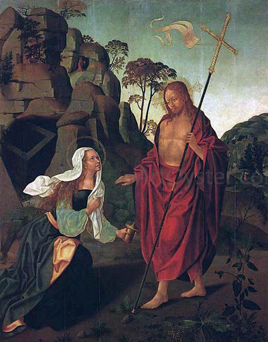 Francisco Henriques Apparition of Christ to Magdalen - Canvas Print