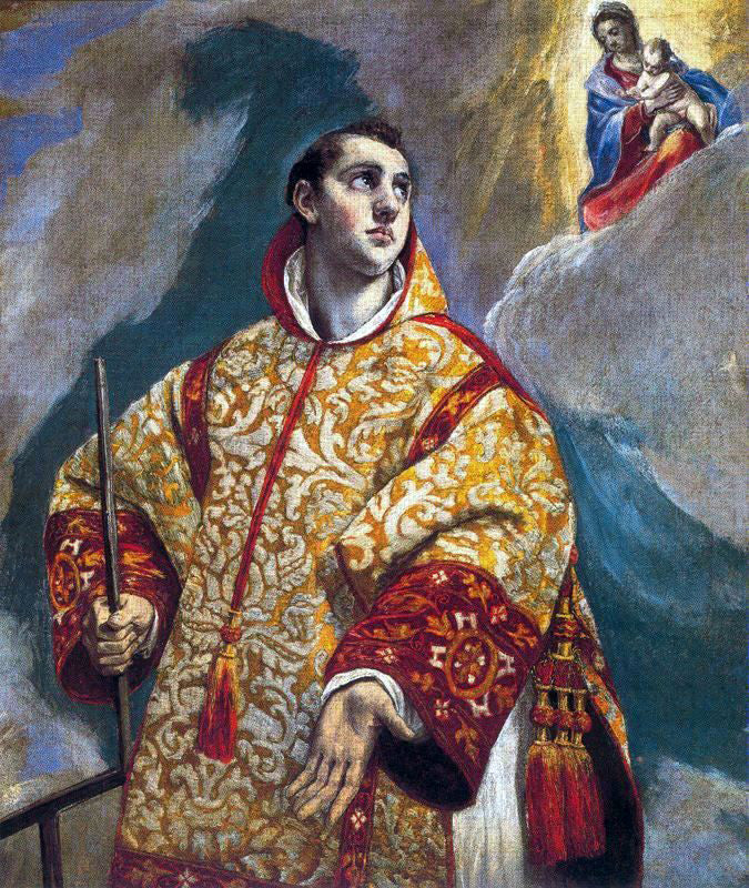 El Greco Apparition of the Virgin to St Lawrence - Canvas Print