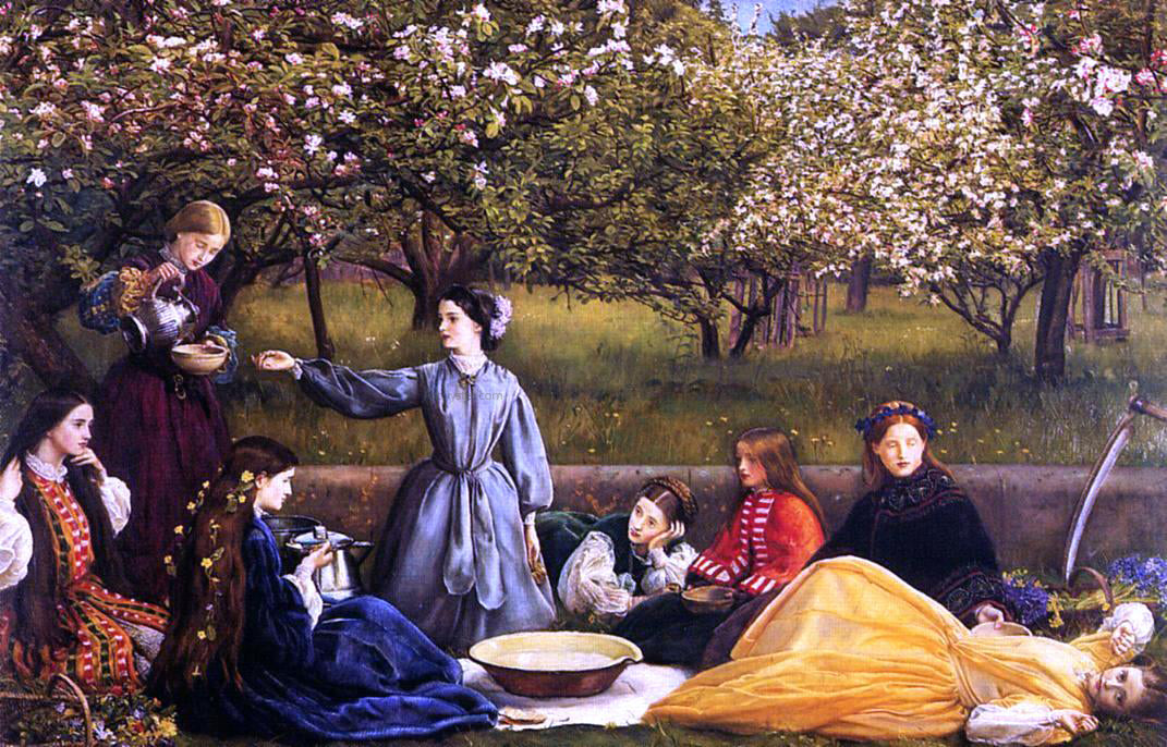 Sir Everett Millais Apple Blossoms (also known as Spring) - Canvas Print