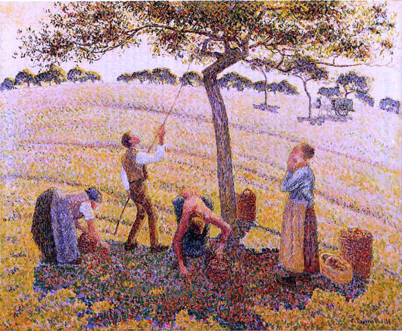 Camille Pissarro Apple Pickers, Eragny - Canvas Print