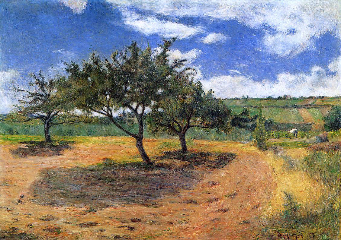 Paul Gauguin Apple Trees at l'Hermitage - Canvas Print